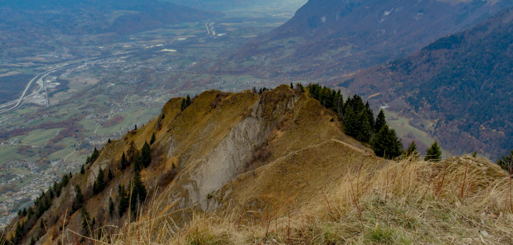 La crête, vue d'en haut