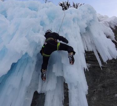 Cascades de glace aux Contamines